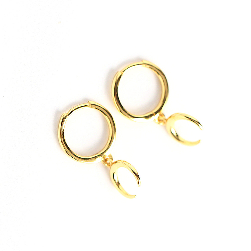 Crescent earrings moon earrings earrings