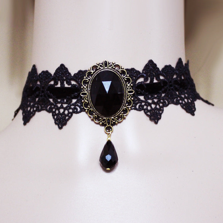 Lace Crystal Necklace Pendant