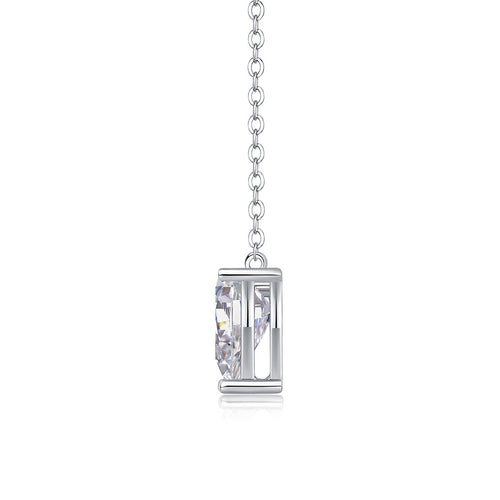 1Water Drop - Fashionable Jewelry Pendant Set With Moissanite S925 Sterling Silver And Platinum-plated Diamond, Moissanite Silver Jewelry Prohibit Tk Sales